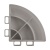 Lattialaatan kulmapala, aluminium grey 4 kpl Lattialaatan kulmapala, aluminium grey 4 kpl