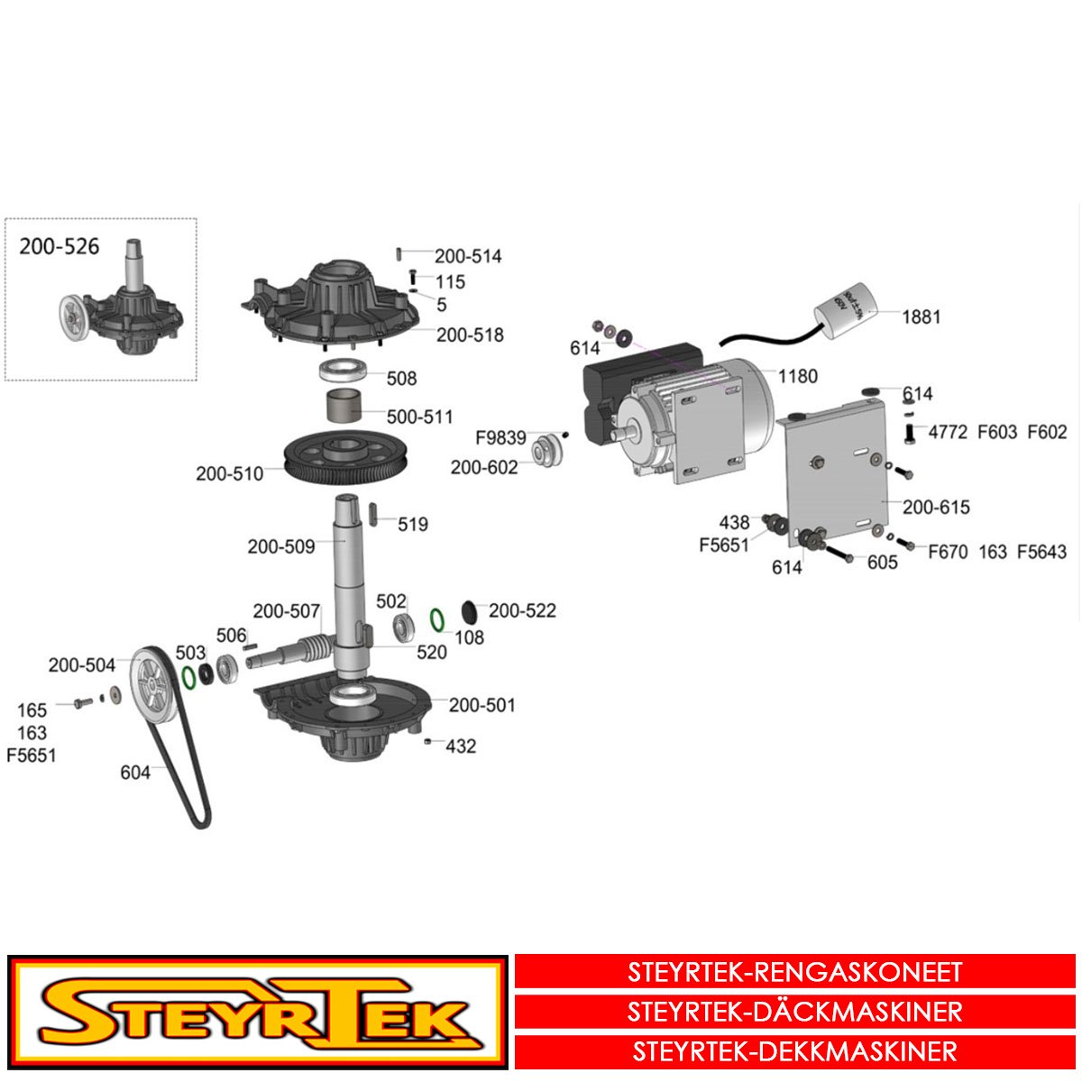 ST-1211 Vaihteisto, moottori