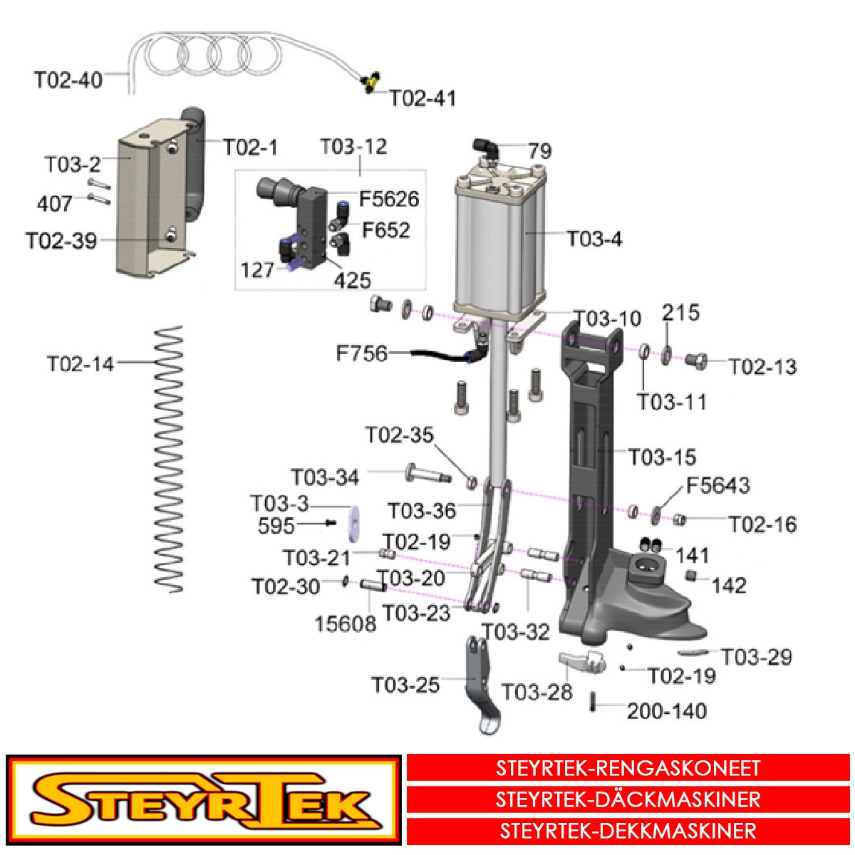 ST-6056T Rengasraudan asennuspää