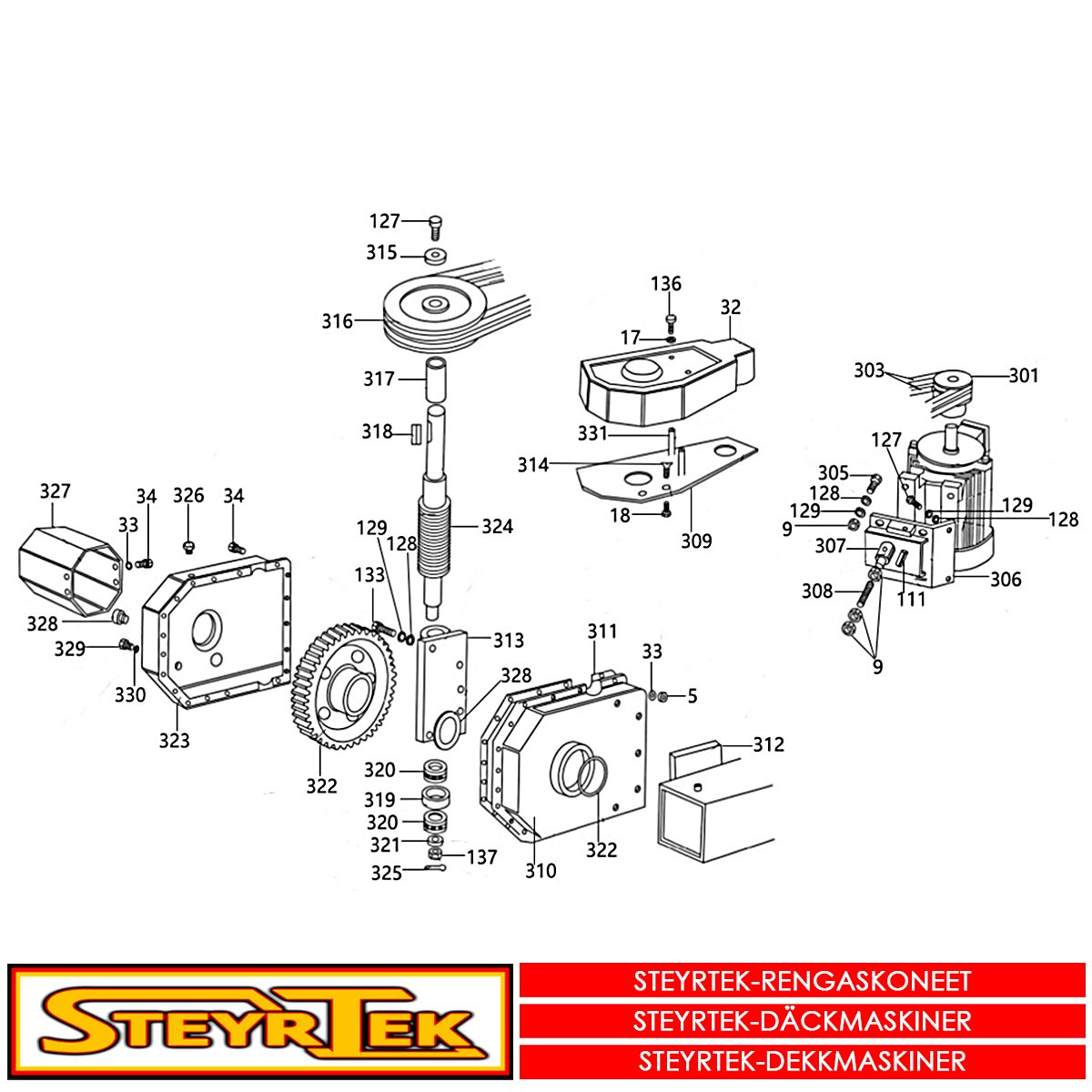ST-2900 Vaihteisto, moottori