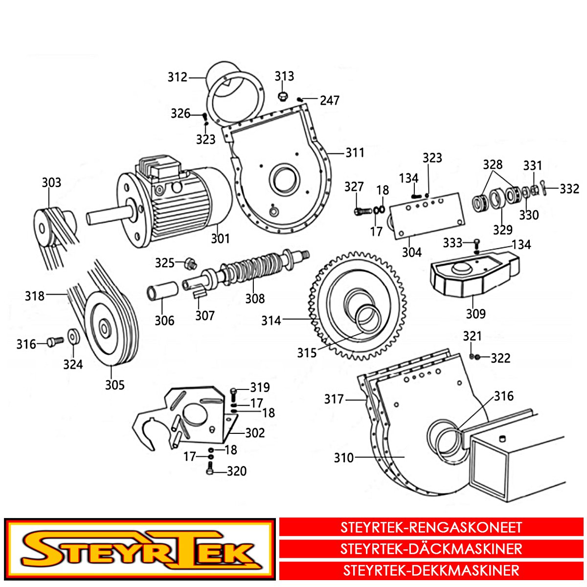 ST-2960 Vaihteisto, moottori