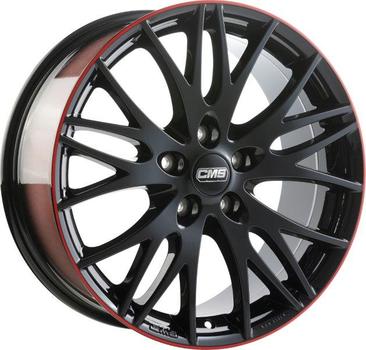 "C8 Black Red Gloss