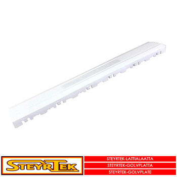 SteyrTek - Floortile edge, snow white male 6 pcs