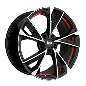 "RS6 Black Front Polish Red Inside