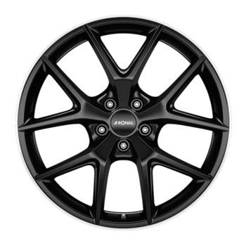 "R75 JET BLACK-MATT-RIM LIP CUT