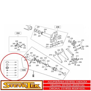 "Asennusleuan sylinterin tiivistesarja