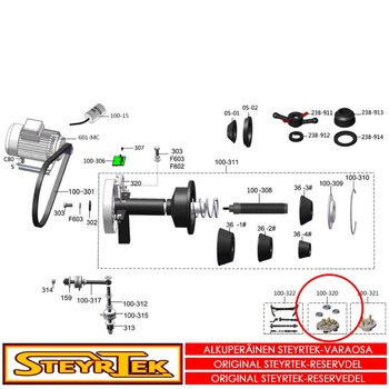 "Complete universal wheel flange(with ceter ring), shaft diameter: 40/36 mm